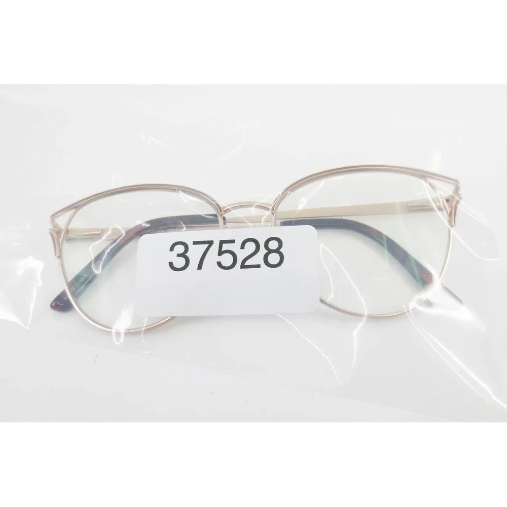 Chelsea Morgan CM 20244 Brown Gold Cat Eye Metal Eyeglass Frames 53-16-140